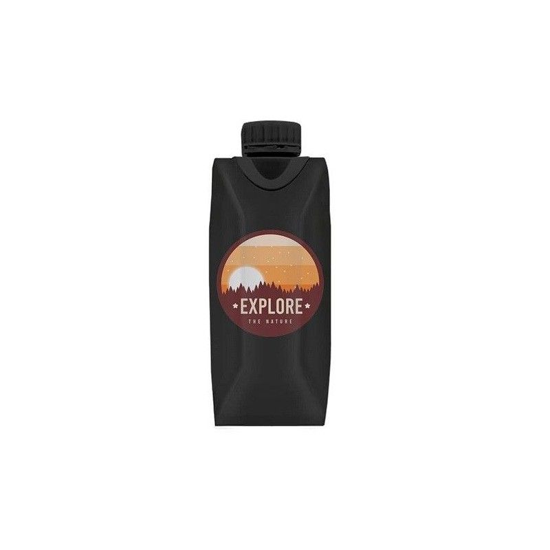 Brick de Agua Negro 33cl - Adhesivo todo color 1 cara