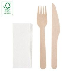 Set Cubiertos Madera 3 PCS