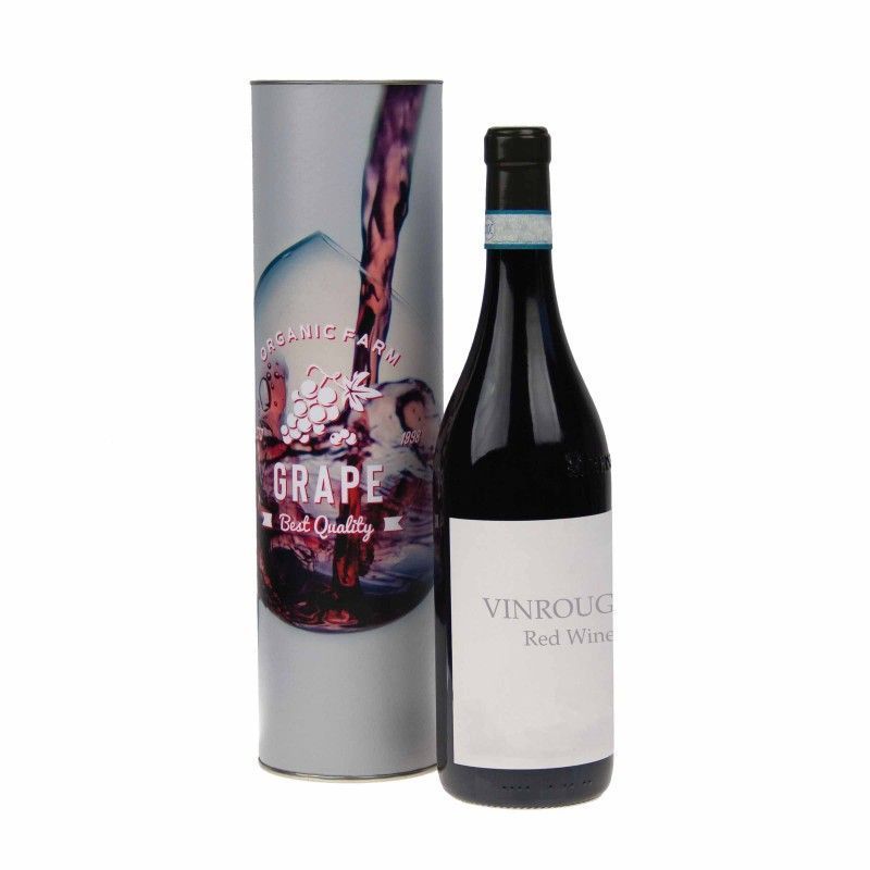 Tubo Cartón para Botella Vino 750 ml